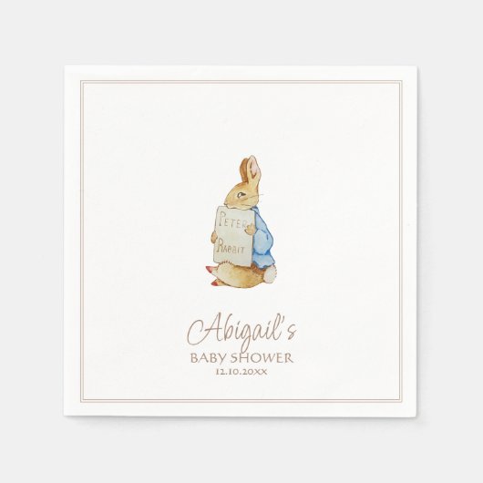 Classic Peter the Rabbit Baby Shower Serviette (Vorderseite)