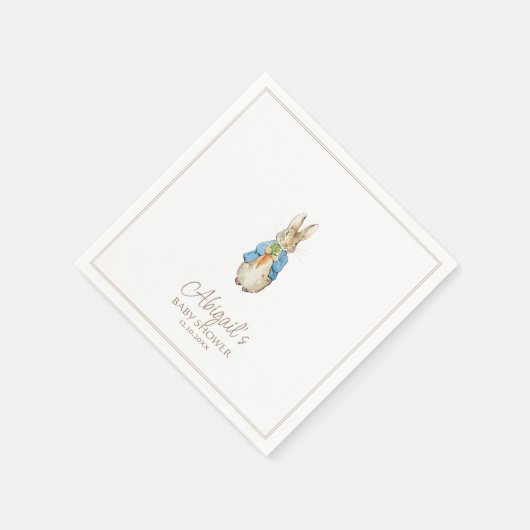 Classic Peter the Rabbit Baby Shower Serviette (Ecke)