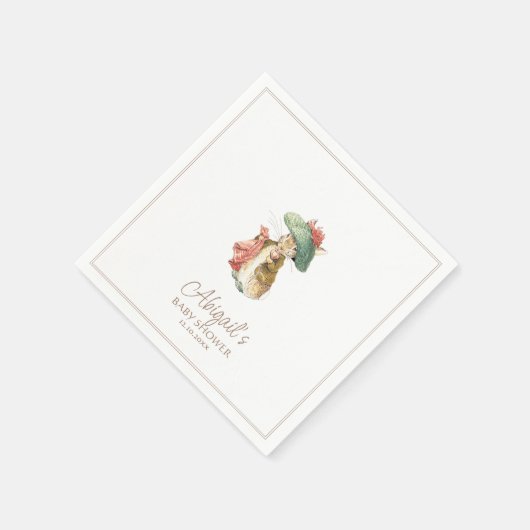 Classic Peter the Rabbit Baby Shower Serviette (Ecke)