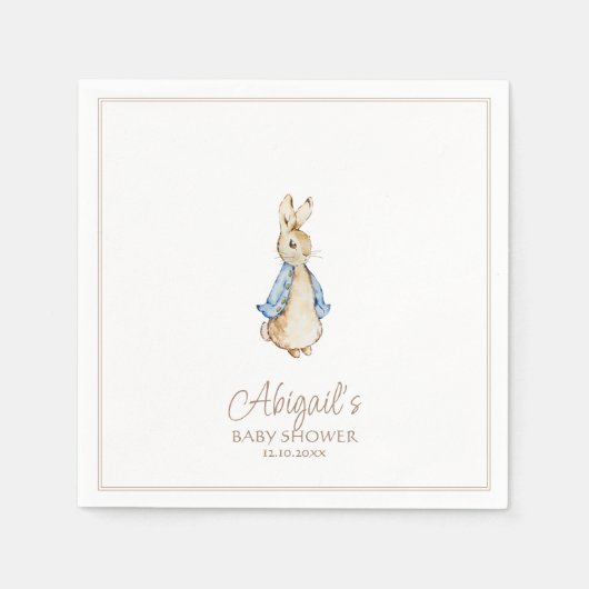 Classic Peter the Rabbit Baby Shower Serviette (Vorderseite)