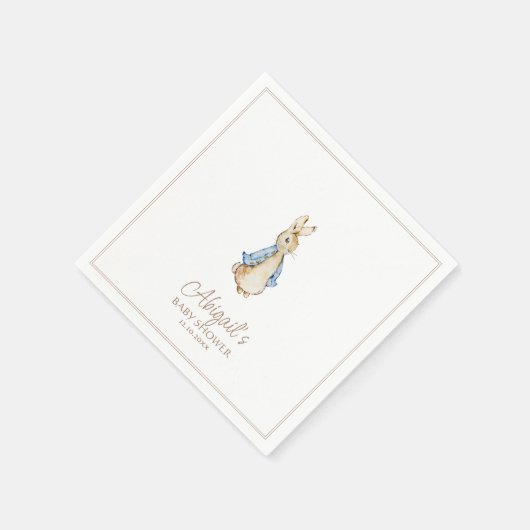 Classic Peter the Rabbit Baby Shower Serviette (Ecke)