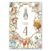 Classic Peter the Rabbit Baby Shower Tischnummer (Vorderseite)