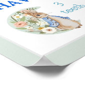 Classic Peter the Rabbit Editable Meilenstein Post Poster (Ecke)