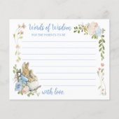 Classic Peter the Rabbit Twin Shower Advice Card (Vorderseite)