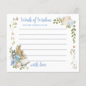 Classic Peter the Rabbit Twin Shower Advice Card (Vorderseite)