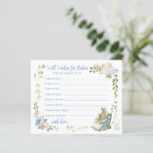 Classic Peter the Rabbit Twin Shower Advice Card (Stehend Vorderseite)