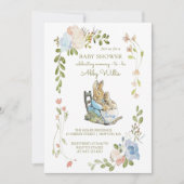 Classic Peter the Rabbit Twins Baby Shower Einladung (Vorderseite)