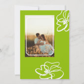 Classic Photo Citrus Green Floral Wedding Einladung (Rückseite)