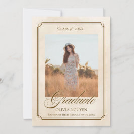 Classic Photo Graduation Announcement Invitation Einladung