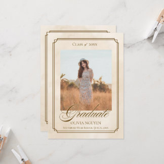 Classic Photo Graduation Announcement Invitation Einladung