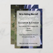 Classic Photo Groom Holding Bouquet Wedding Invita Einladung (Vorne/Hinten)