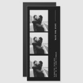 Classic Photo Strip Wedding Magnetic Save The Date Magnetkarte (Vorne/Hinten)