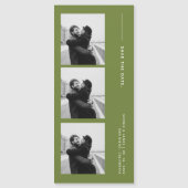 Classic Photo Strip Wedding Magnetic Save The Date Magnetkarte (Vorderseite)