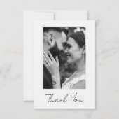Classic Photo Wedding Flat Thank You Card (Vorderseite)