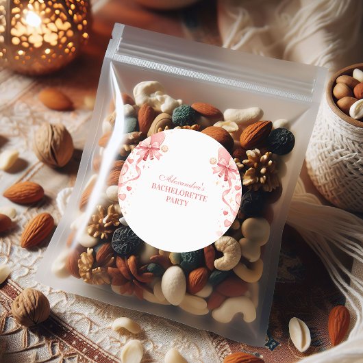 Classic Pickleball Garden Bachelorette Party Runder Aufkleber