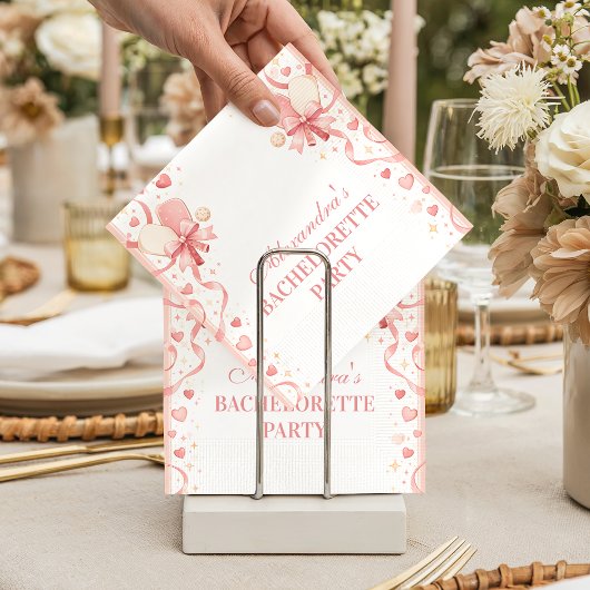 Classic Pickleball Garden Bachelorette Party Serviette