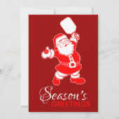 Classic Pickleball Santa Blue Weihnachten (Vorderseite)