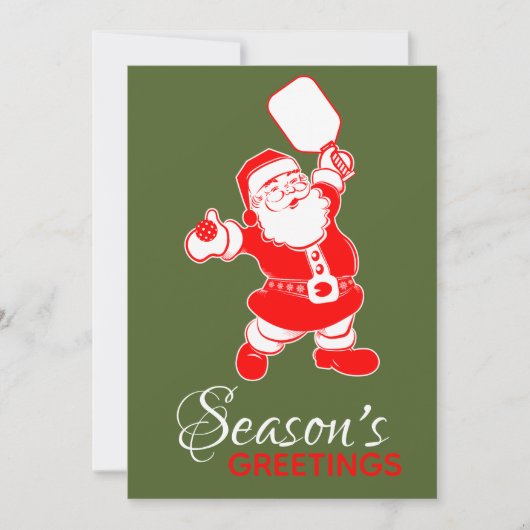 Classic Pickleball Santa Blue Weihnachten (Vorderseite)