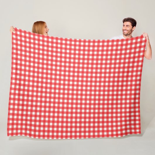 Classic Picnic Red Gingham Pattern Fleece Blanket (Beispiel)