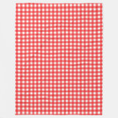 Classic Picnic Red Gingham Pattern Fleece Blanket (Vorderseite)