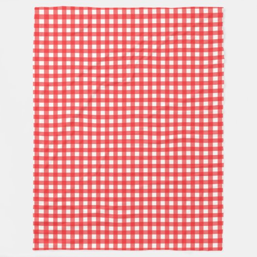 Classic Picnic Red Gingham Pattern Fleece Blanket (Vorderseite)