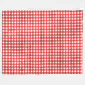 Classic Picnic Red Gingham Pattern Fleece Blanket (Vorderseite (Horizontal))