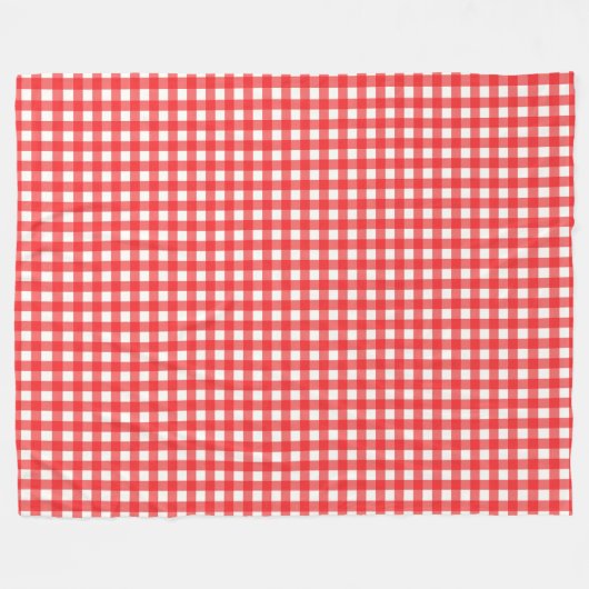 Classic Picnic Red Gingham Pattern Fleece Blanket (Vorderseite (Horizontal))