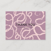 Classic Pink Abstrakte Form Logo danke Visitenkarte (Vorderseite)
