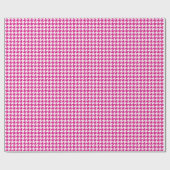 Classic Pink and White Houndstooth Pattern Geschenkpapier (Flach)