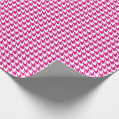 Classic Pink and White Houndstooth Pattern Geschenkpapier (Ecke)