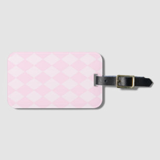 Classic Pink Argyle Designer Luggage Tag Gepäckanhänger