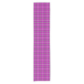 Classic Pink Black White Plaid Table Runner Kurzer Tischläufer (Vorderseite)