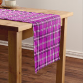 Classic Pink Black White Plaid Table Runner Kurzer Tischläufer (Beispiel)