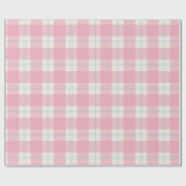Classic Pink & Blue Preppy Plaid PatWrapping Paper Geschenkpapier (Flach)