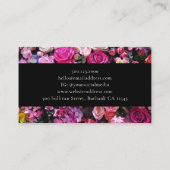 Classic Pink Blume Florist Blume Shop Visitenkarte (Rückseite)
