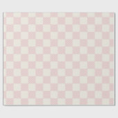 Classic Pink & Cream Diagonal Check Wrapping Paper Geschenkpapier (Flach)