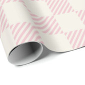 Classic Pink & Cream Diagonal Check Wrapping Paper Geschenkpapier (Rolleneckpunkt)