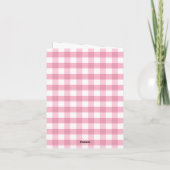 Classic Pink Gingham Patten  (Rückseite)