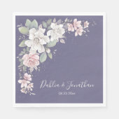 Classic Pink & Ivory Rose Serviette (Vorderseite)