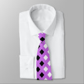 Classic Pink Kariert Unisex Neck Tie Krawatte (Gebunden)