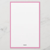 Classic Pink Monogram Briefpapier (Rückseite)