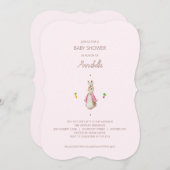 Classic Pink Peter der Rabbit Beatrix Baby Dusche Einladung (Vorne/Hinten)