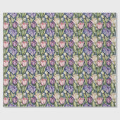 Classic Pink, Purple, Whute Tulips Geschenkpapier (Flach)