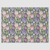 Classic Pink, Purple, Whute Tulips Seidenpapier (Vorderseite)