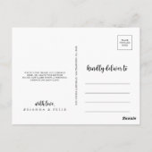 Classic Pink Rose Floral Gray Vielen Dank Postkarte (Rückseite)