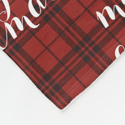 Classic Plaid Merry Christmas Festive - Fleecedecke (Ecke)
