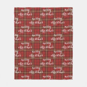 Classic Plaid Merry Christmas Festive - Fleecedecke (Vorderseite)