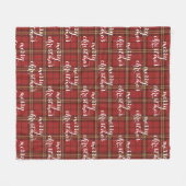 Classic Plaid Merry Christmas Festive - Fleecedecke (Vorderseite (Horizontal))