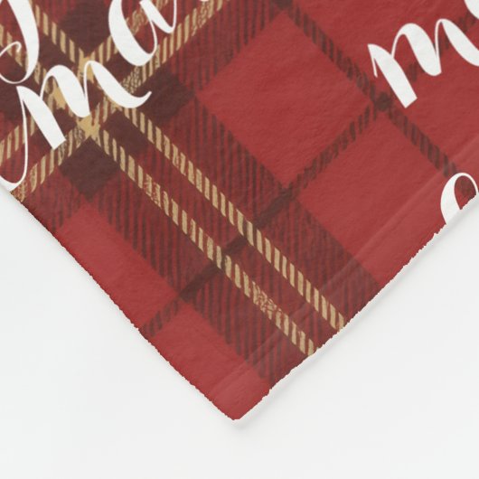 Classic Plaid Merry Christmas Festive -  Fleecedecke (Ecke)