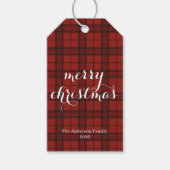 Classic Plaid Merry Christmas Festive - Geschenkanhänger (Vorderseite)